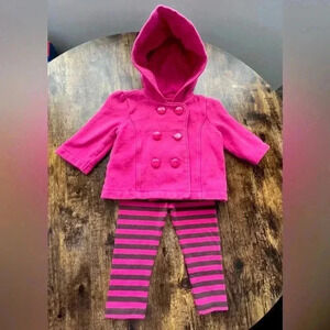 SET: baby Gap/Bonnie Baby | 2- pieces, leggings & coat. Size: 6-12M.